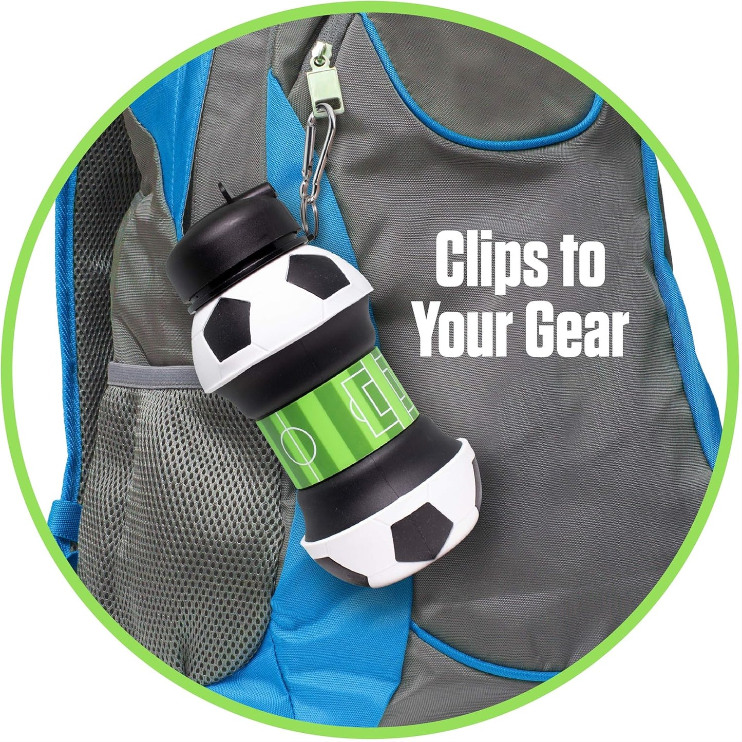 SOCCER WATER BOTTLE COLLAPSIBLE