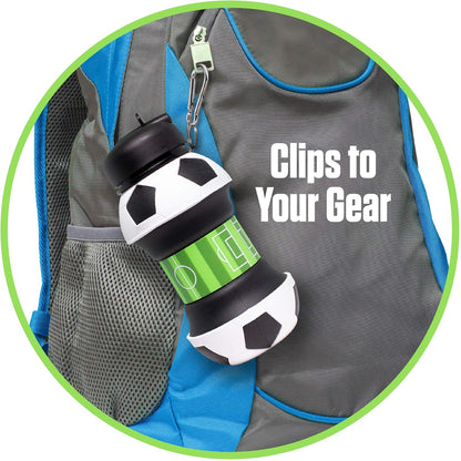 SOCCER WATER BOTTLE COLLAPSIBLE